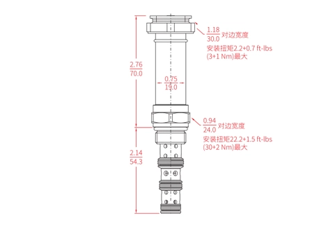 ISV08-B40スプール4ウェイ2の位置ソレノイドバルブの性能/寸法/断面図