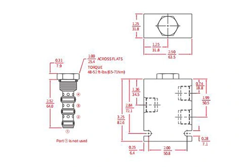 IFD50-45流量ディバイダー/コンバイナーの性能/寸法/断面図