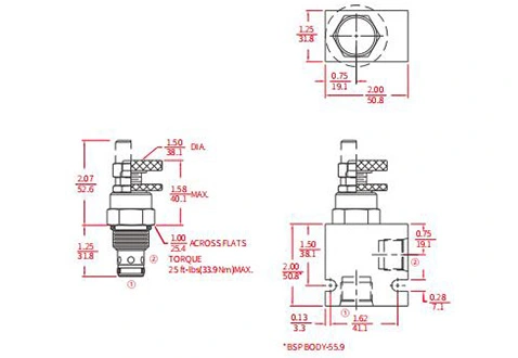 IFC10-20リストリクターチェックバルブの性能/寸法/断面図