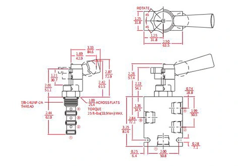 IMR10-47A手動方向バルブの性能/寸法/断面図