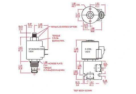 ISV10-24スプール2ウェイN.C.の性能/寸法/断面図ソレノイド弁