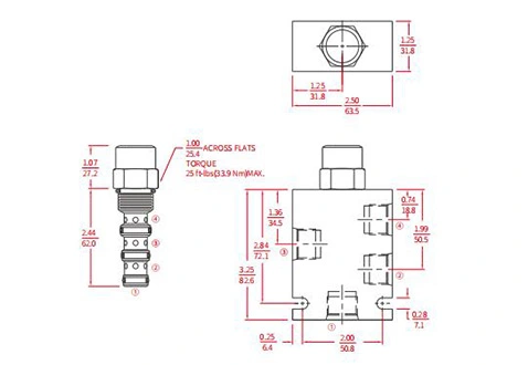 IEC10-42リストリクターチェックバルブの性能/寸法/断面図