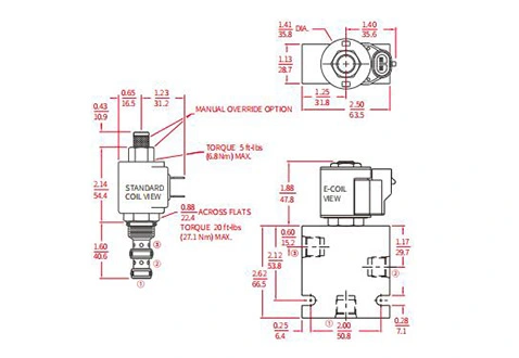 ISV08-33スプール3ウェイ2ポジションソレノイドバルブの性能/寸法/断面図