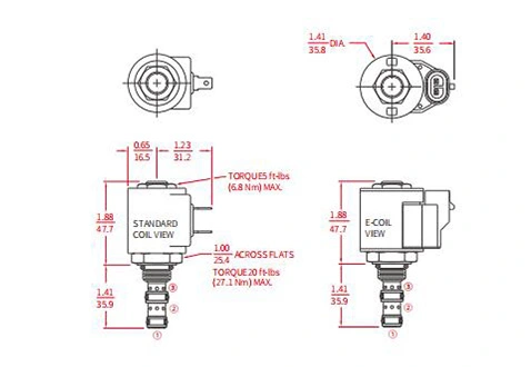 ISV08-35スプール3ウェイ2ポジションソレノイドバルブの性能/寸法/断面図