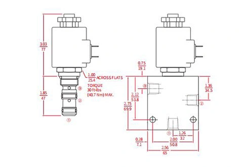 ISV10-38スプール3ウェイ2ポジションソレノイドバルブの性能/寸法/断面図