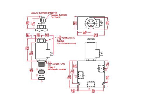 IPV72-30比例流量制御バルブの性能/寸法/断面図