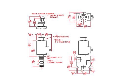 IPV70-30比例流量制御バルブの性能/寸法/断面図