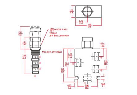 IPD10-41パイロット3ウェイスプールバルブの性能/寸法/断面図